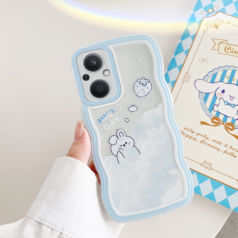 Ốp lưng Reno 7Z 5G Ốp lưng Reno 8Z 5G Ốp Điện Thoại OPPO Reno 8 7 Z 5G Silicon Dẻo Trong Suốt Họa Tiết Gợn Sóng Dễ Thương Chống Rơi Cho OPPO Reno 7Z 5G Reno 8Z 5G