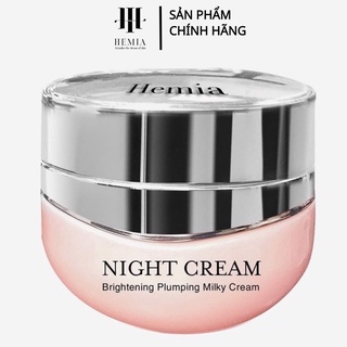 Kem đêm Hemia Hàn Quốc 35g tác dụng làm trắng căng bóng, mờ thâm nám, chống lão hóa da, làm đều màu da, cấp ẩm siêu tốt