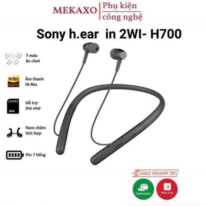 Tai nghe Bluetooth Sony h.ear in 2 WI-H700 Sport Màu ĐEN FREESHIP âm thanh chuẩn HIFI bass treble rõ ràng Bolo_shop1