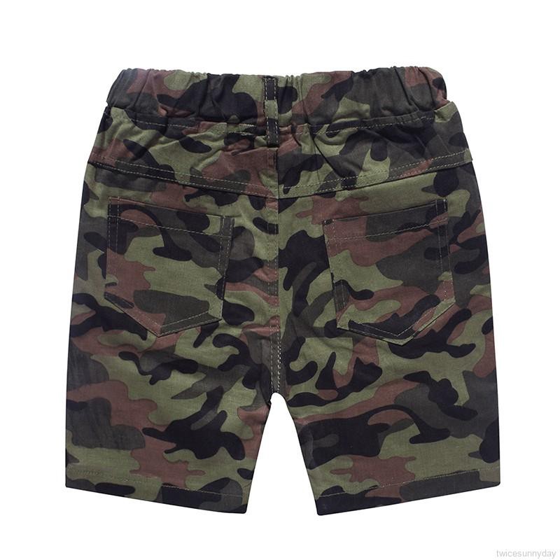 Quần short họa tiết rằn ri cho bé trai