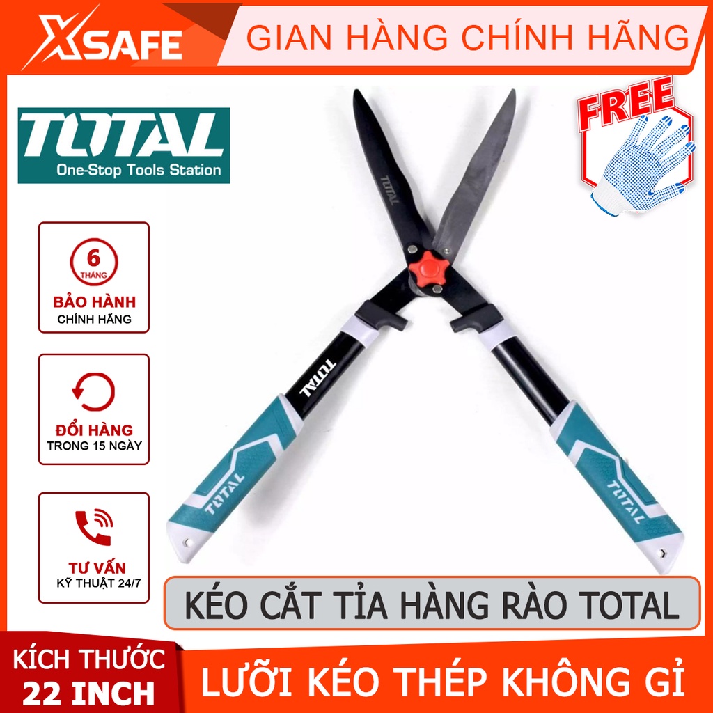 Kéo cắt tỉa hàng rào TOTAL THT1516301 | dụng cụ cắt cây kiểng Kích thước 557mm  , Chất liệu thép không gỉ, Tay cầm