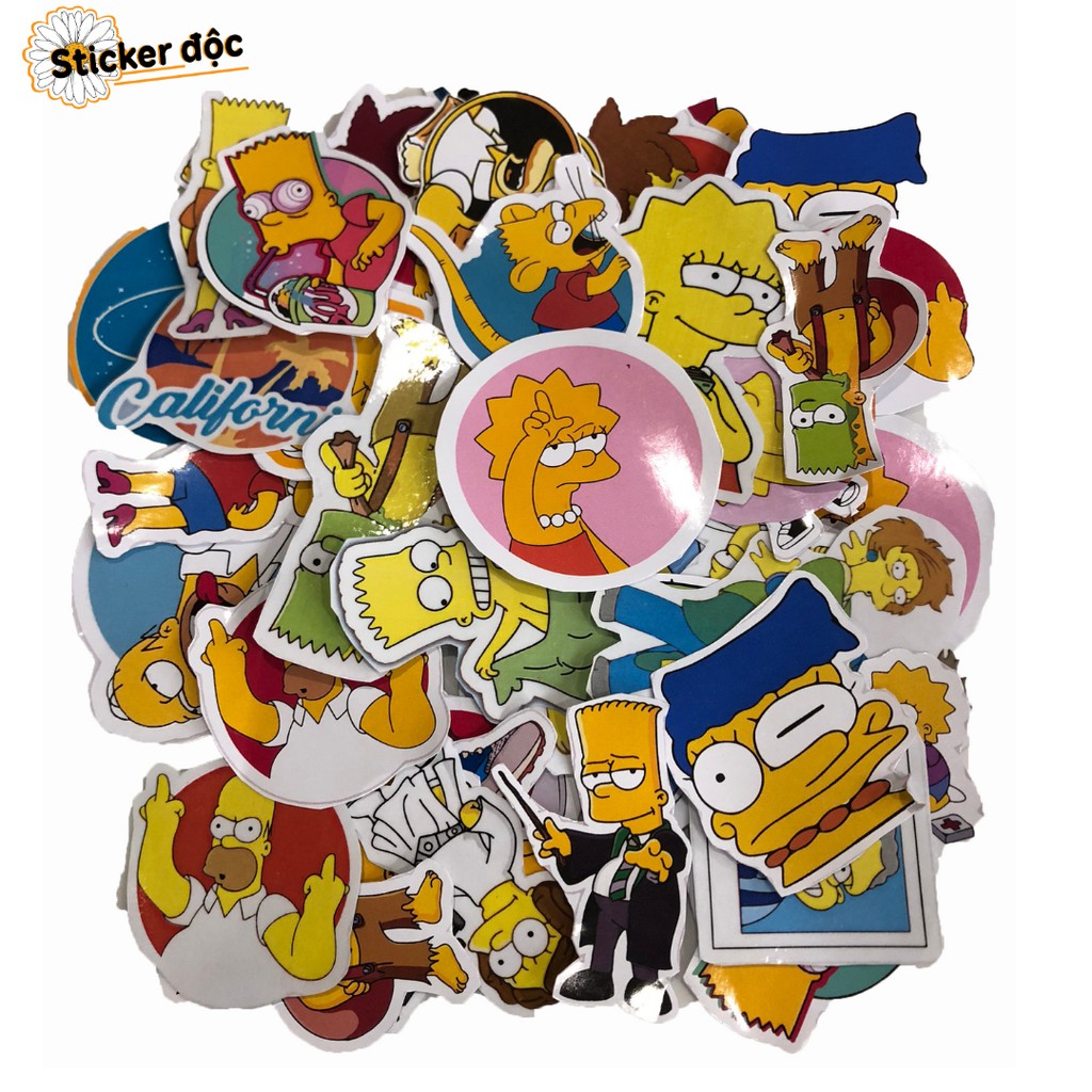 STICKER CHỐNG NƯỚC CAO CẤP 7 MẪU - Among us, retro, we are bear, The simsons, sticker giày, sticker retro