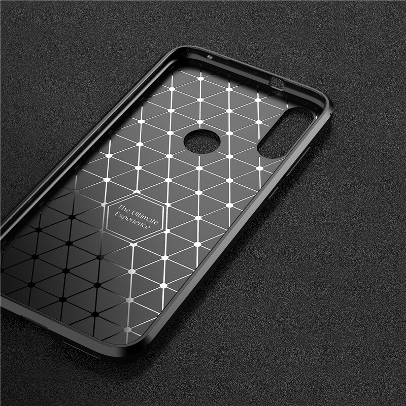 Motorola Moto E 2020 Case Carbon Fiber Shockproof TPU Back Cover Full Protector Fitted Soft Silicone Case