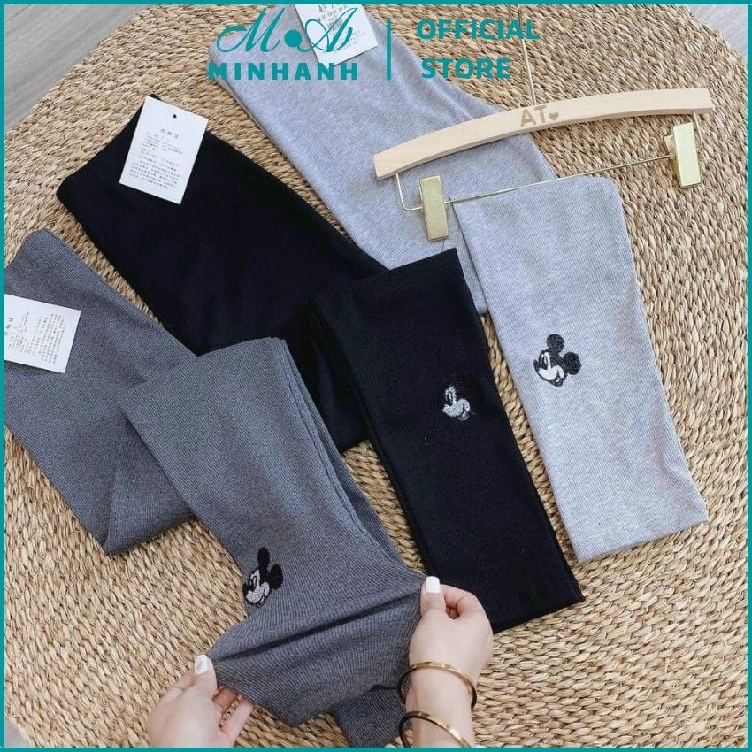 Quần legging len tăm mickey_legging body siêu co giãn-MINHANH.OFFICIAL.STORE