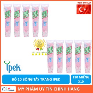Combo 10 Bông Tẩy Trang IPEK 130 Miếng (Thổ Nhĩ Kì)