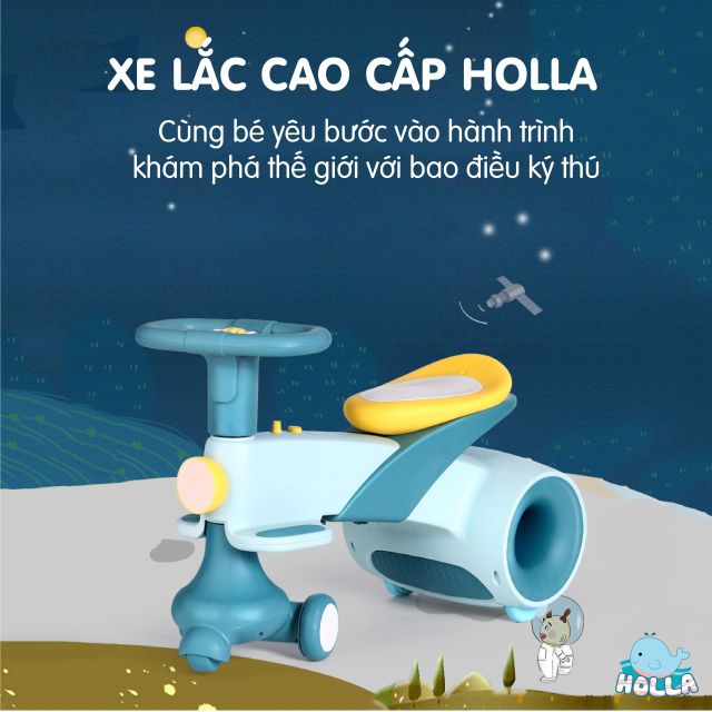 Xe chòi chân kiêm xe lắc cao cấp Holla