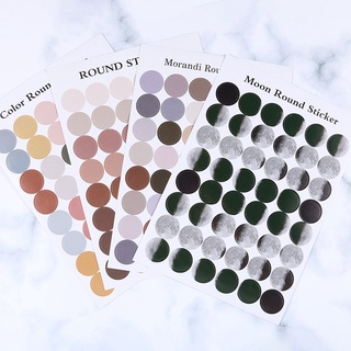 Sticker chấm tròn màu morandi xinh xắn tiện dụng