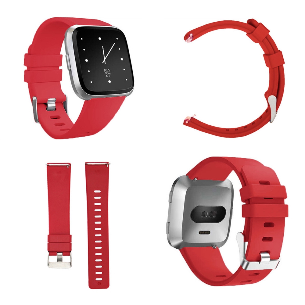 Dây đeo bằng silicon màu trơn thay thế tiện dụng cho Fitbit Versa Lite Versa 2