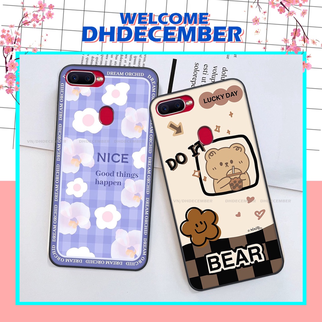 Ốp lưng Oppo A5S / A7 / F9 / A12 in hình gấu K@ws, gấu nâu, dor@emon RẺ- ĐẸP- BỀN