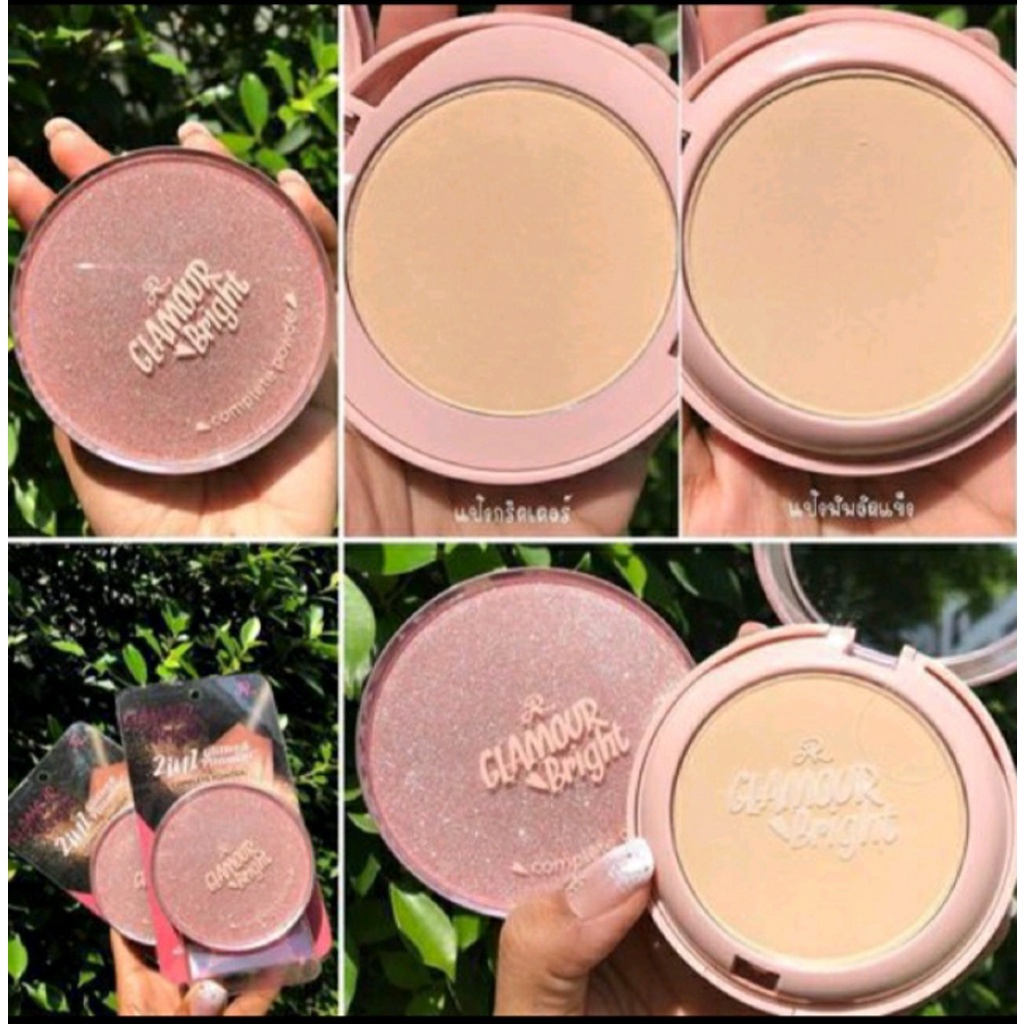 Phấn phủ 2 tầng GLAMOUR BRIGHT & VITAMIN C 2IN1 CHỐNG NẮNG SPF30 THÁI LAN