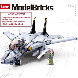 Xếp hình Army Sluban M38 B0755 mô hình lắp ráp Máy bay phản lực F 14D