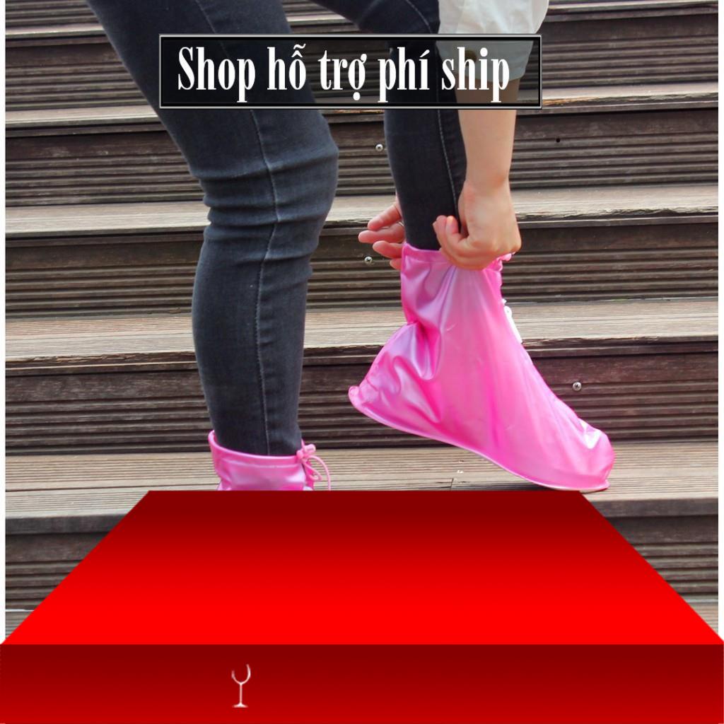 Hỗ trợ Ship- 10003TT - Áo mưa giày - Bao giày đi mưa Nam/Nữ Màu HỒNG ( ao giay 1) Ủng Bảo vệ
