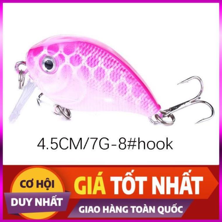 [Xả Kho 3 Ngày] Cá Voi Lưng Gù Siêu Nhạy Cá Dài 4,5cm nặng 7gam Siêu Nhạy Cá lóc, cá chuối, cá chim, cá rô, trắm, thiểu