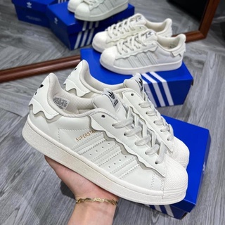 Giày Superstar Cloud White,Giày thể thao adidas superstar màu kem bản đẹp full box - bill giấy gói