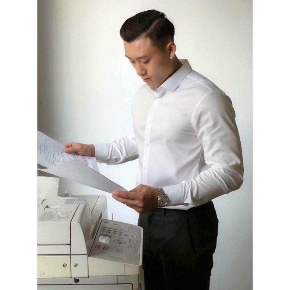 Áo Sơ Mi Trắng Cao Cấp VNXK, Vải Lụa Nến,Không Nhăn vip | BigBuy360 - bigbuy360.vn