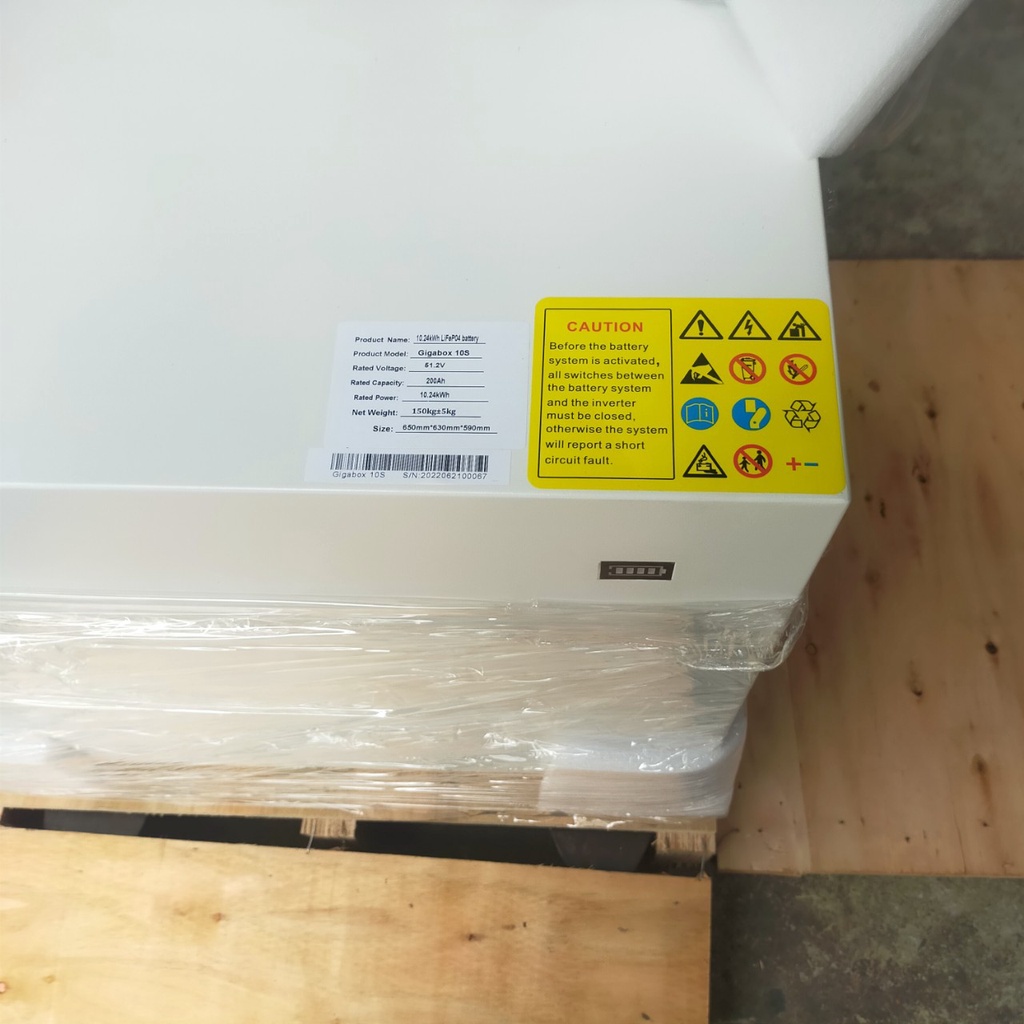 Pin lưu trữ lithium loại cao cấp, thương hiệu Gigabox 10S 48V200Ah