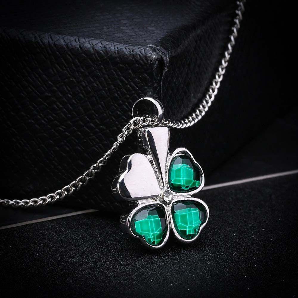 DARON Urn 1 Vòng cổ Mặt Hình Lá Màu Xanh Lá Cây Giữ Xương Quai Xanh