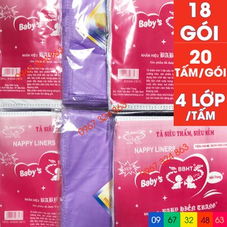 Bộ miếng lót phân su BABY HIỀN TRANG 4 lớp 18 gói