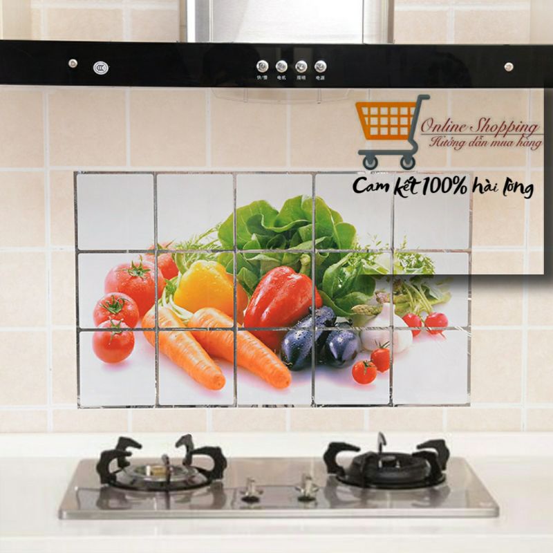 Tấm dán bếp cách nhiệt 45 x 75 cm