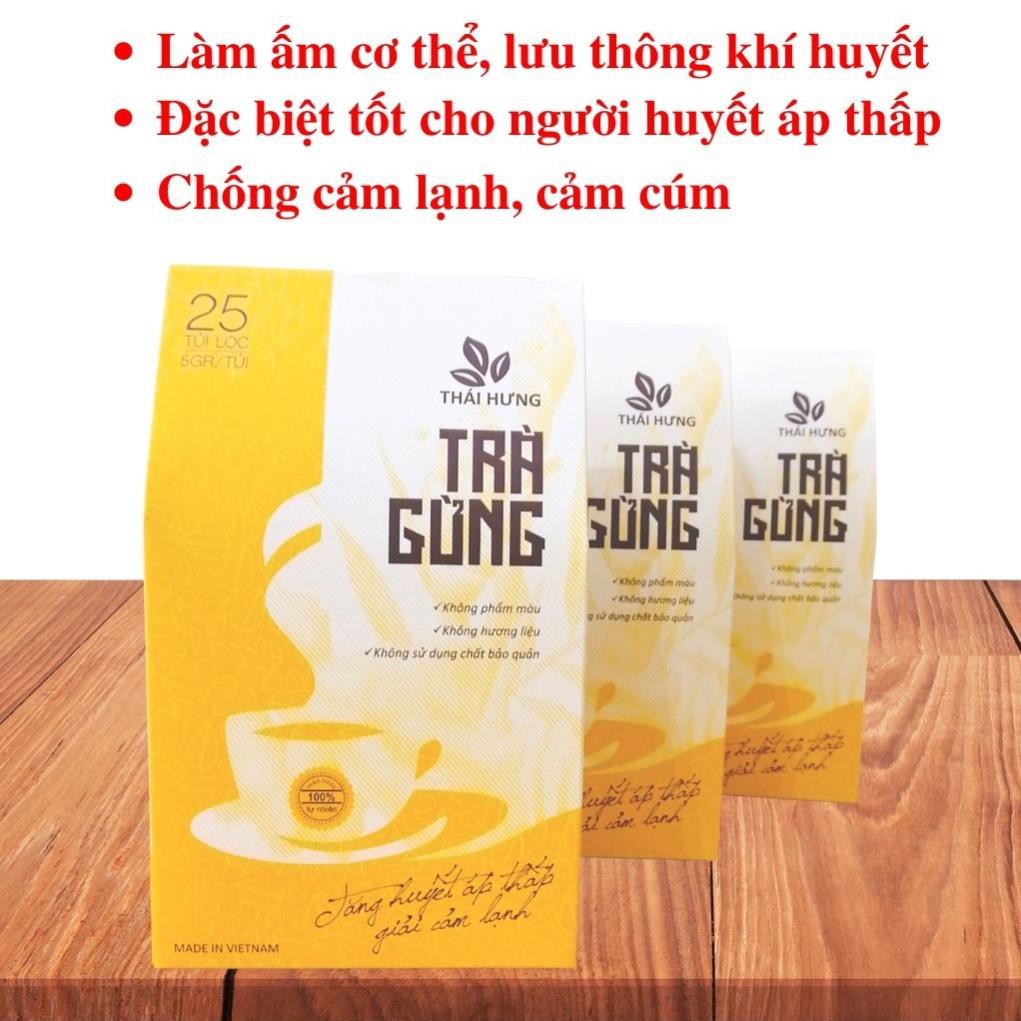 Trà Gừng Thái Hưng Giải Cảm Lạnh Tăng Huyết Áp Thấp Hộp 25 Túi Lọc 5g - Hàng Chính Hãng Sỉ - Lẻ | BigBuy360 - bigbuy360.vn