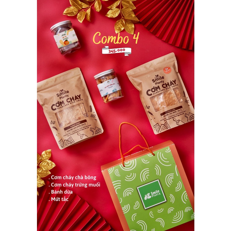 Combo 4 món, món quà tặng ý nghĩa gồm cơm cháy, khô, mứt hoặc bánh dừa - SmilePlanty | BigBuy360 - bigbuy360.vn