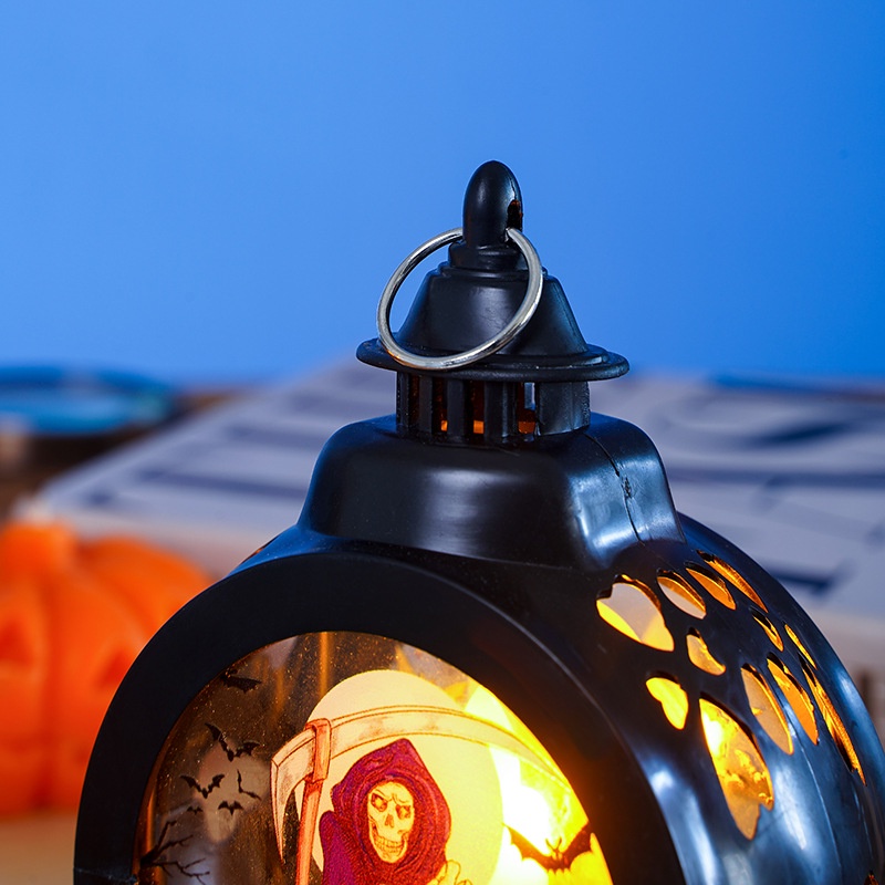 Đèn Lồng LED Cầm Tay Hình Phù Thủy Bí Ngô Trang Trí Halloween