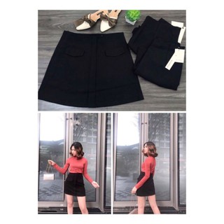 Quần váy big size phối túi