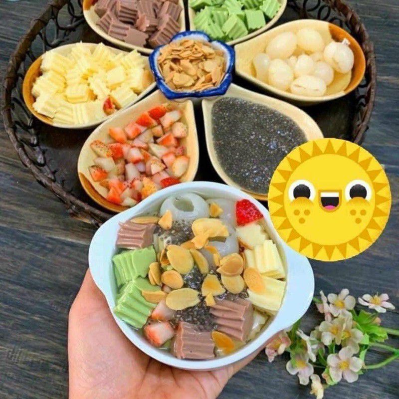 Set chè khúc bạch-nấu 15 chén chuẩn vị