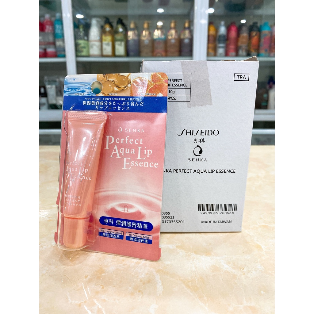 Tinh Chất - Son Dưỡng Môi Senka Cấp Ẩm &amp; Ngừa Khô, Nẻ Môi Perfect Aqua Lip Balm 4.5g~10g