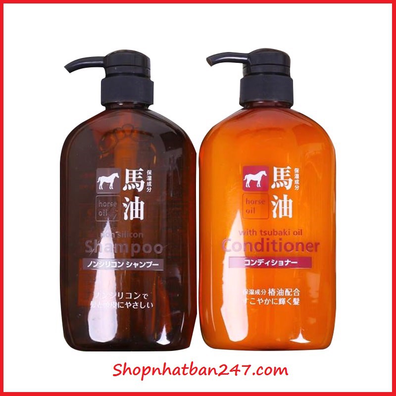 Cặp Dầu gội xả Horse Oil Nhật Bản - 100% Authentic