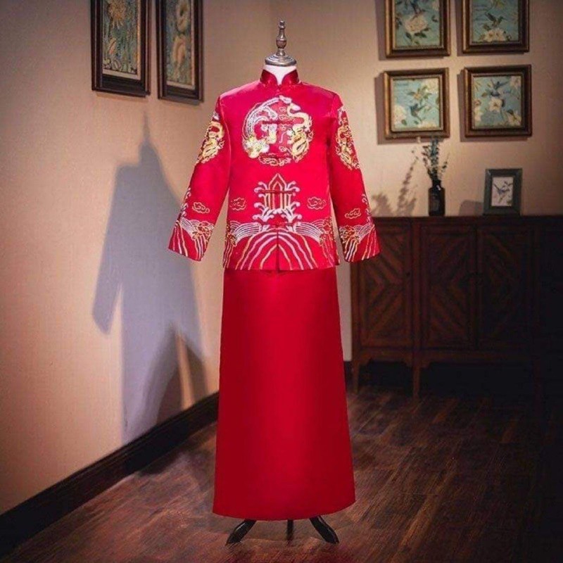 có sẵn hỷ phục nam trung hoa, áo khảo nam