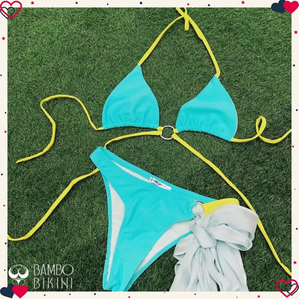 [CHẤT] BIKINI HAI DÂY PHỐI KHĂN,Bikini hai mảnh sexy(KIDO PIJAMAS BIKINI)