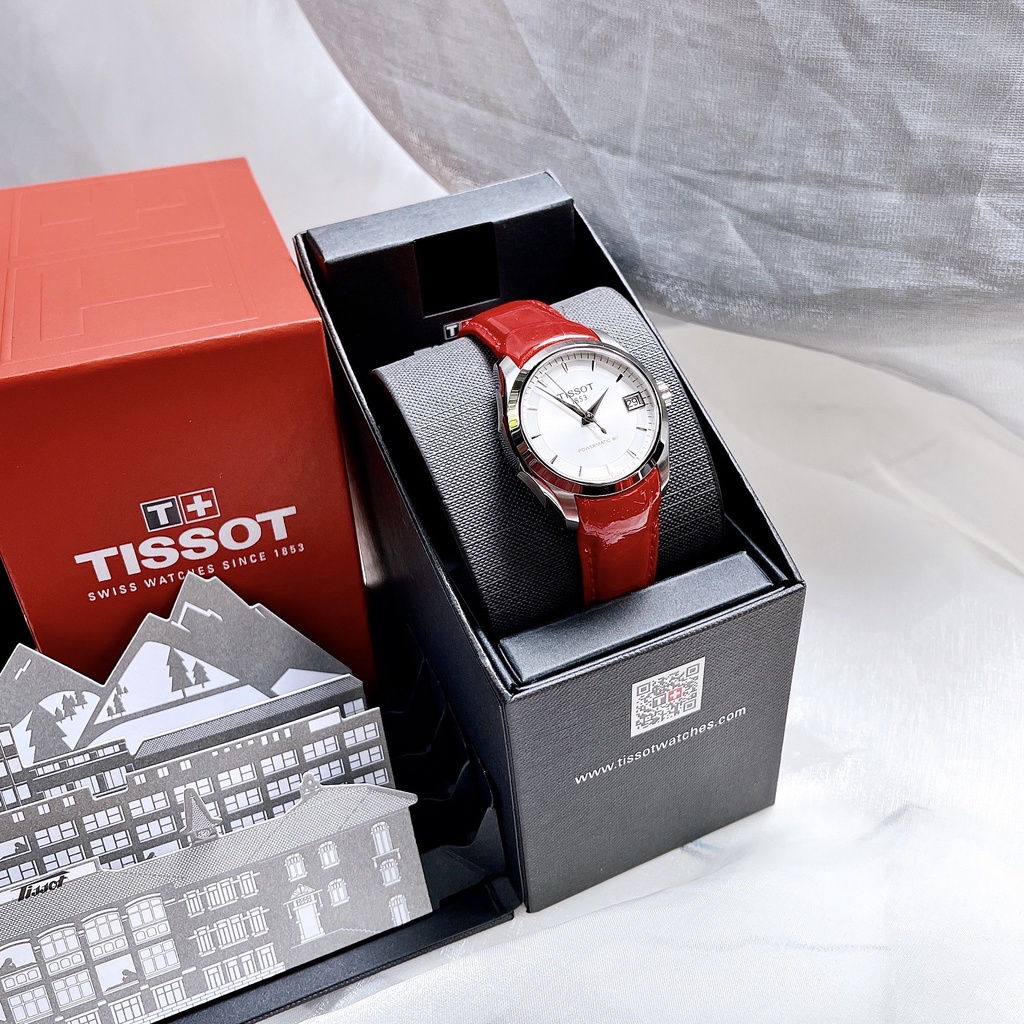 Đồng hồ nữ Tissot Powermatic 80 T035.207.16.031.01 sắc đỏ tại 1959watch
