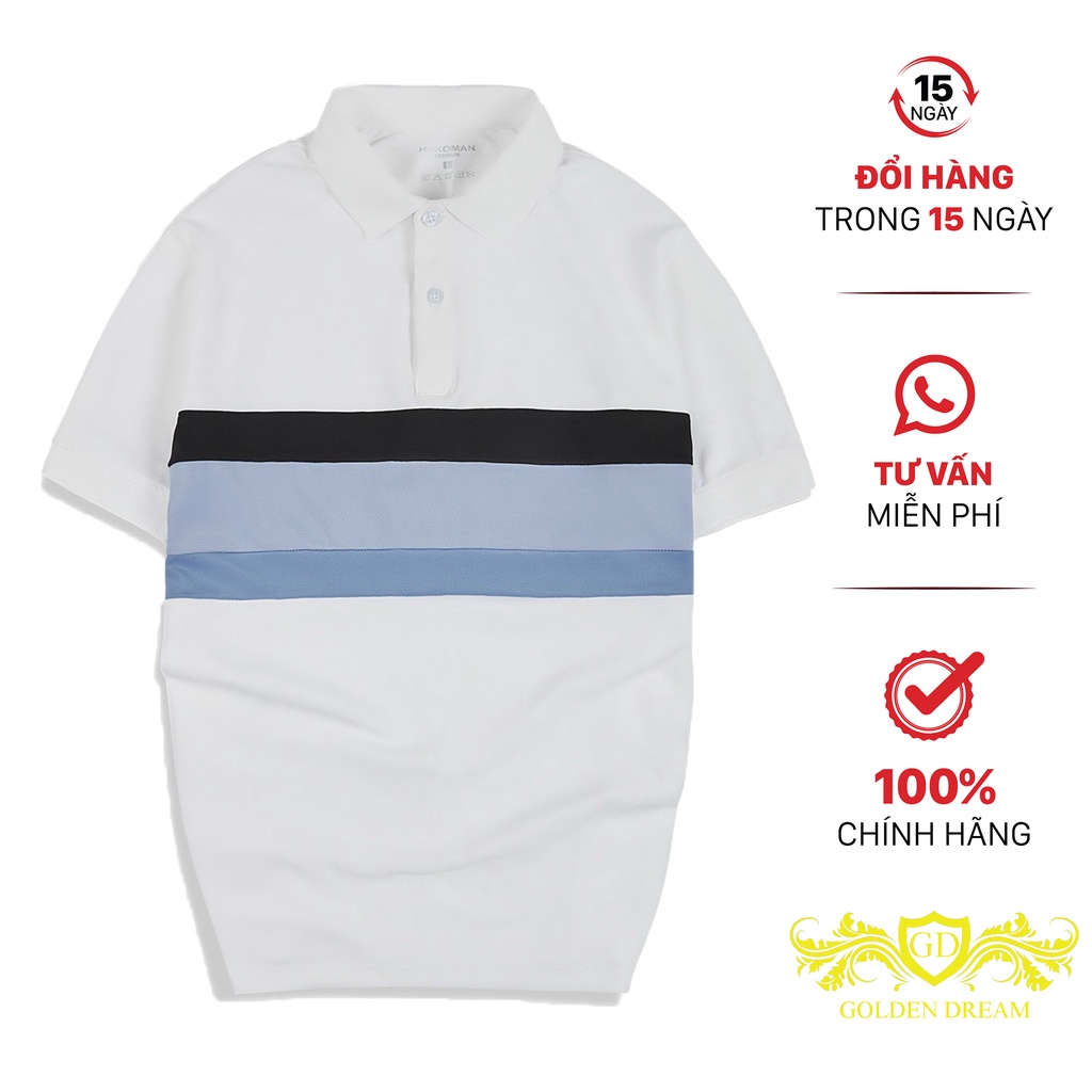 Aó Thun Nam Cổ PoLo Phối Sọc Ngang Ngực Cực Cuốn Hút Phong Cách Sành Điệu HK19