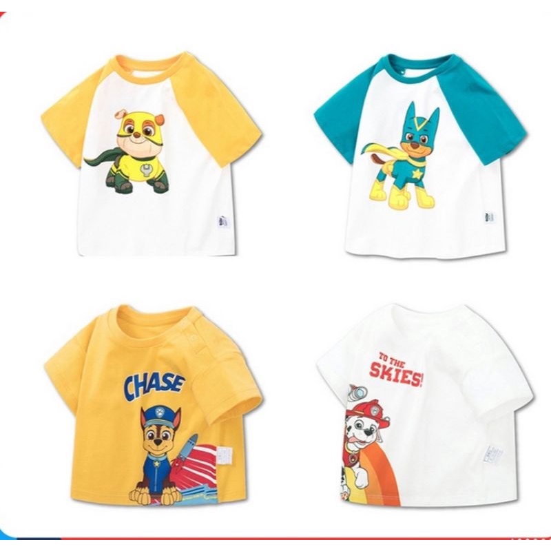 Hot - Áo thun bé trai đội chó cứu hộ Paw patrol vải 100% cotton mềm mát hàng Việt Nam