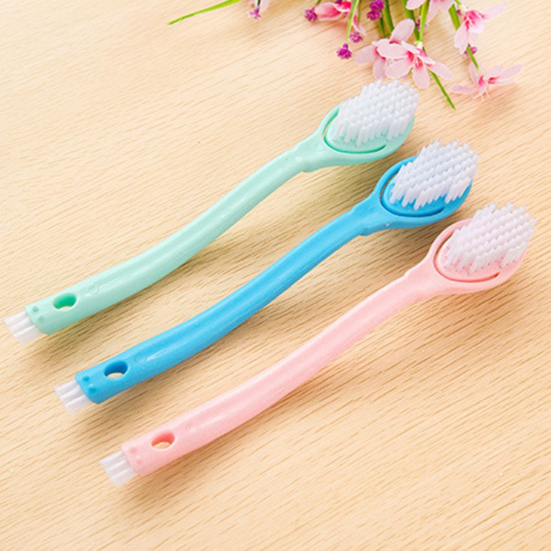 Bàn Chải Hai Đầu Tay Cầm Dài Vệ Sinh Giày Da / Giày Thể Thao Tiện Dụng