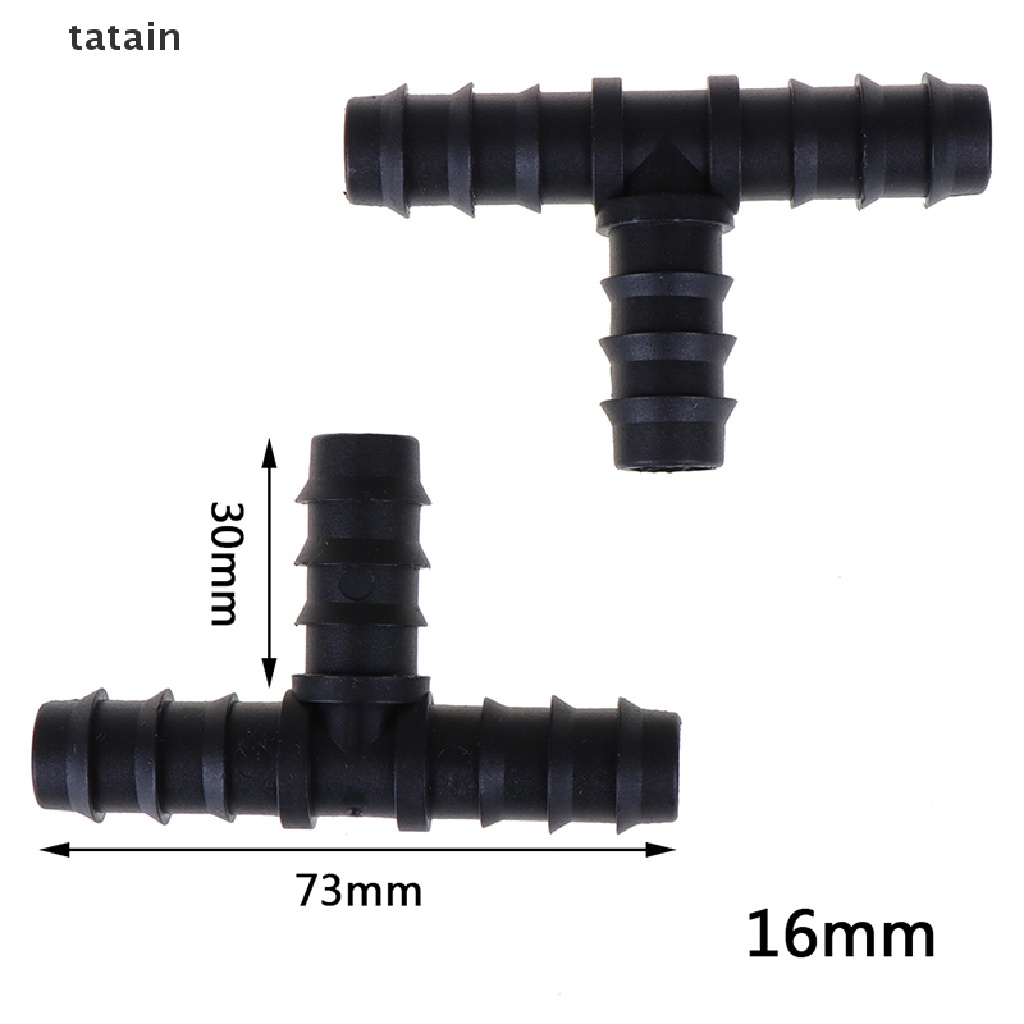[TAT] 8PCS Garden hose tee water splitter 16mm connector garden irrigation barbed tee CVX