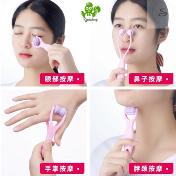 Cây lăn mát xa mắt, massage mặt thon gọn Nhật Bản