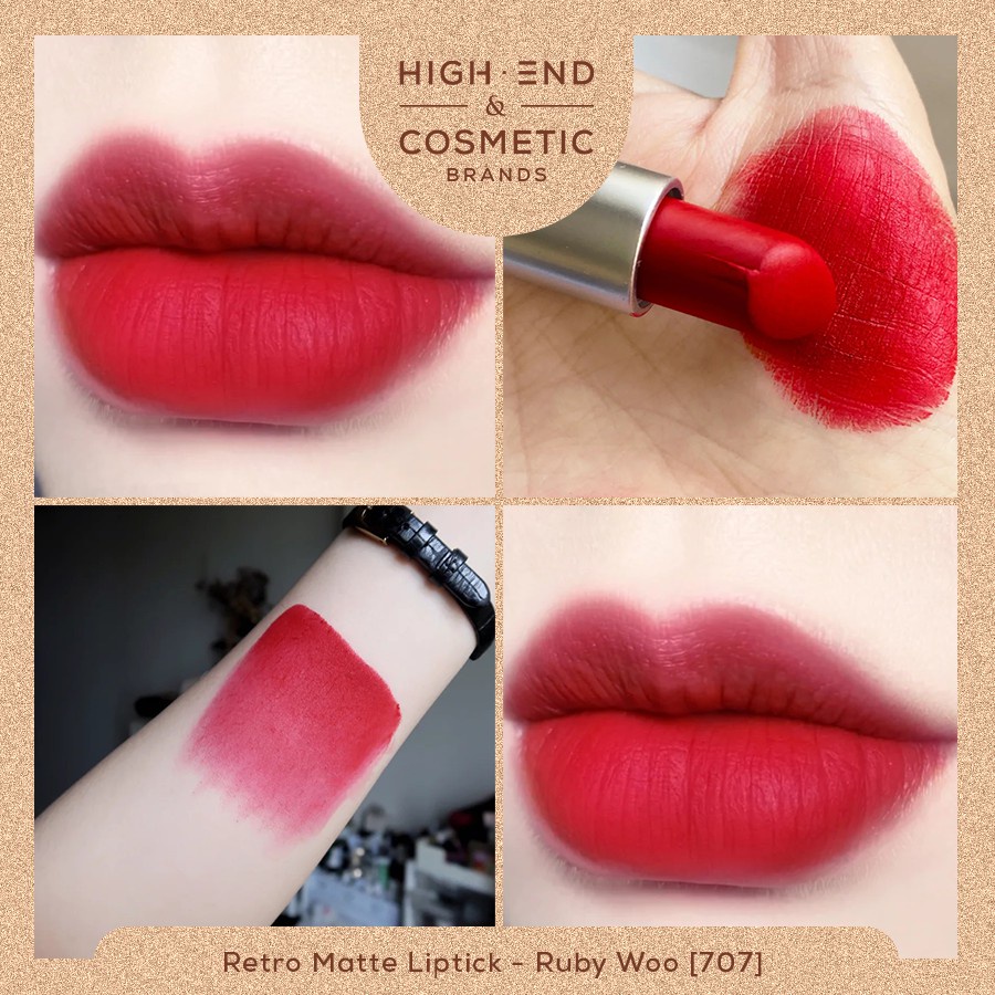 Son mac ruby woo chính hãng đỏ rượu đỏ đất Cosmetic999