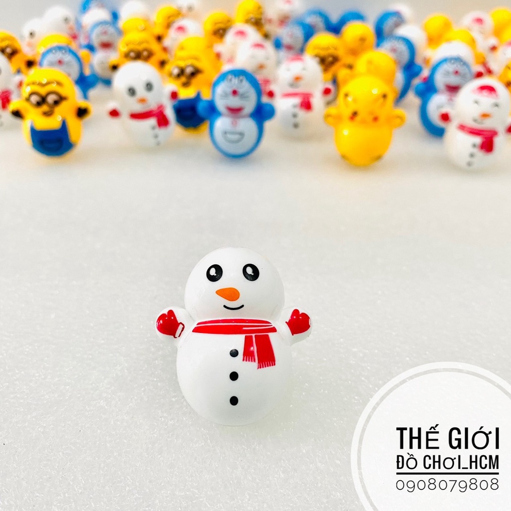 HOT - NHIỀU MẪU] Đồ chơi Con lật đật mini siêu dễ thương hình Doremon, Pikachu, Minion giúp xả stress, giảm căng thẳng
