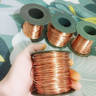 1m Dây đồng vàng cam ánh kim làm trang sức handmade