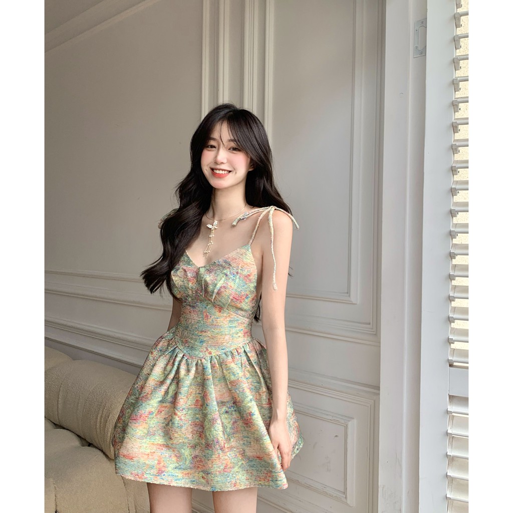 Váy Đầm Dạ Hội Phong Cách Tiểu Thư Sang Chảnh Hàn Quốc Siêu Xinh VV622