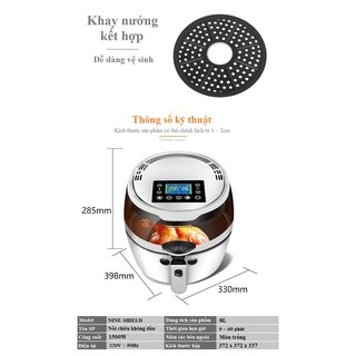 Nồi chiên không dầu Nine Shield KB-6001M, 8L