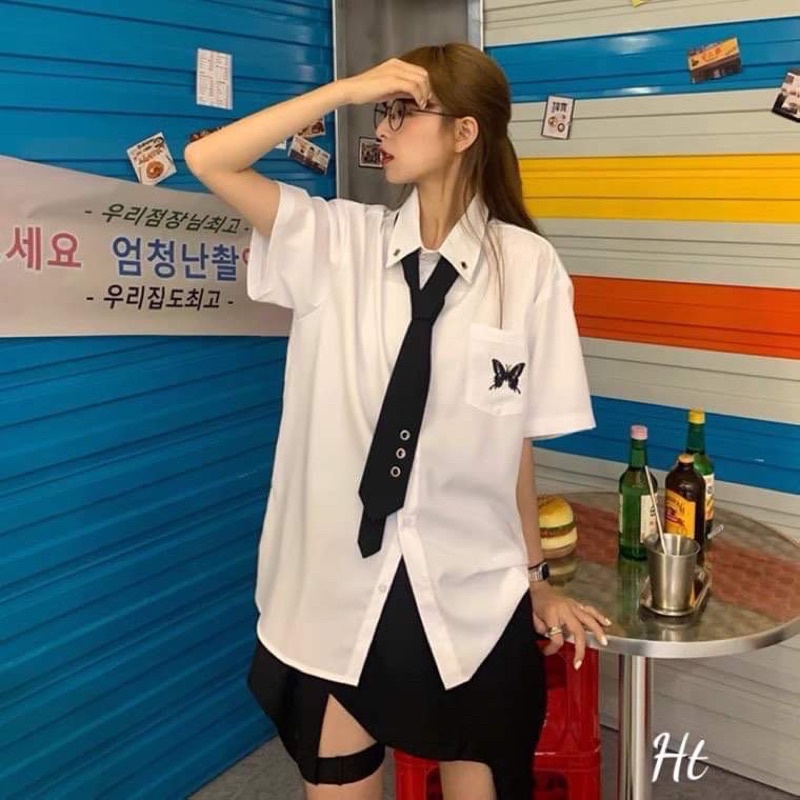 Áo sơ mi khuyên kèm cà vạt (có bán rời) HT1722