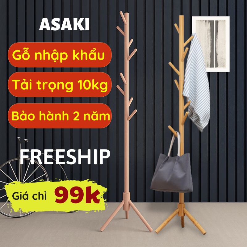 Cây Treo Quần Áo Đứng Bằng Gỗ, Đồ Decor Phòng Siêu Đẹp - GIA DỤNG TRẦN PHÚ
