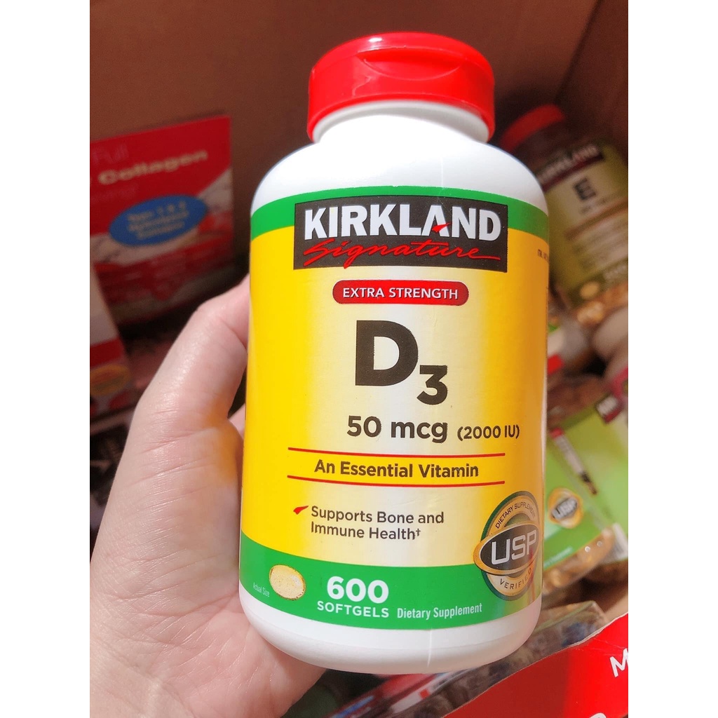 Viên Uống Vitamin D3 KIRKLAND 600 viên