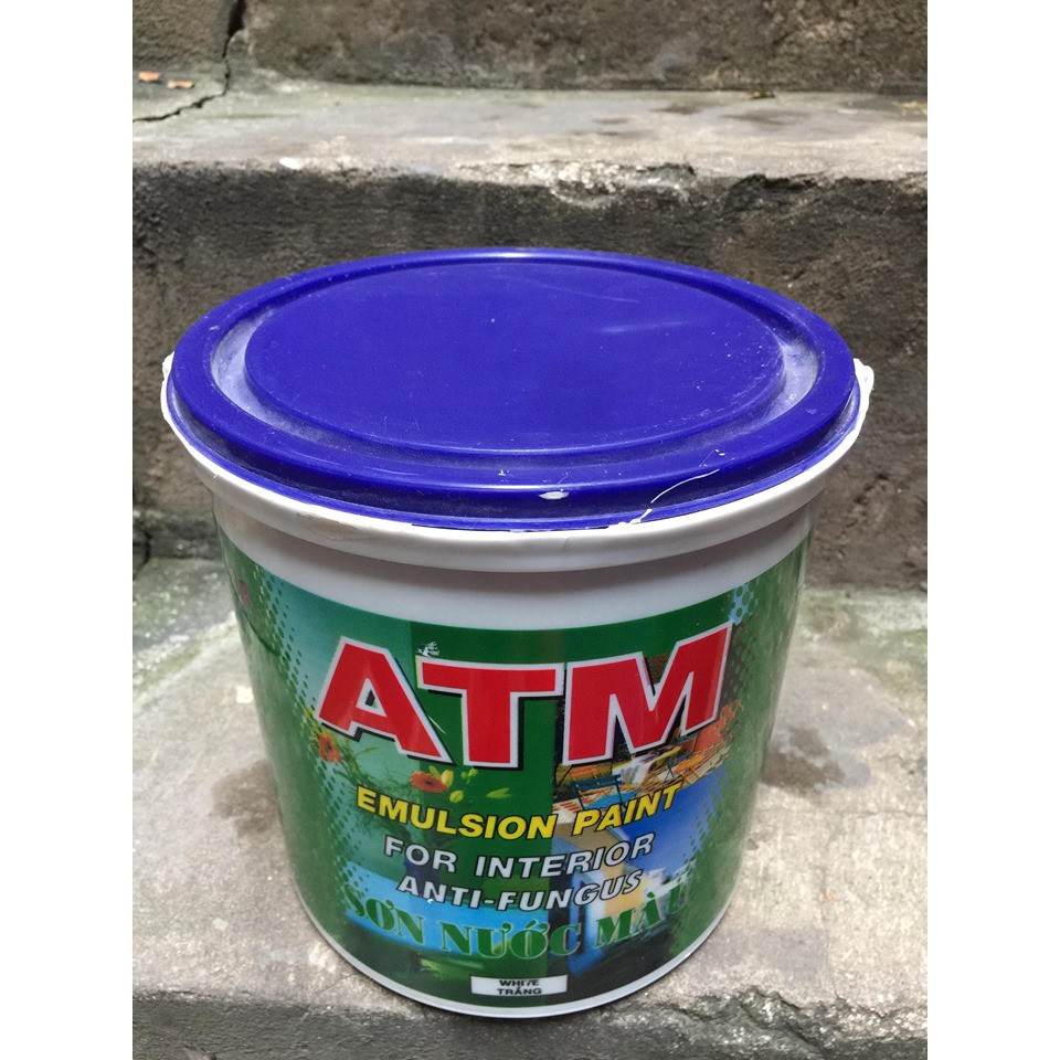 Sơn nước nội ngoại thất màu trắng ATM (3,5L) [Sơn chậu]