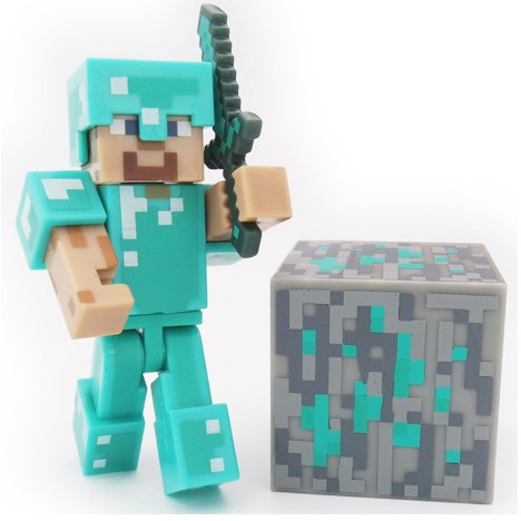 Mô hình minecraft steve giáp kim cương cực chất