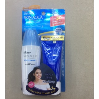 Sữa chống nắng Sunplay SkinAqua Clear Milk 25g TẶNG DUNG DỊCH DƯỠNG HADALABO 40ML