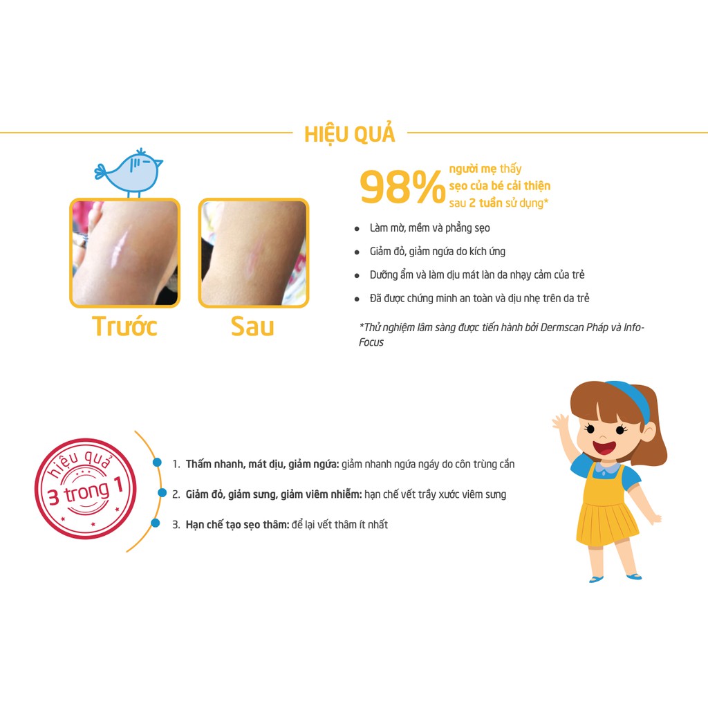 HIRUSCAR KIDS - GEL CHĂM SÓC SẸO, VẾT THÂM NGỨA CHO BÉ